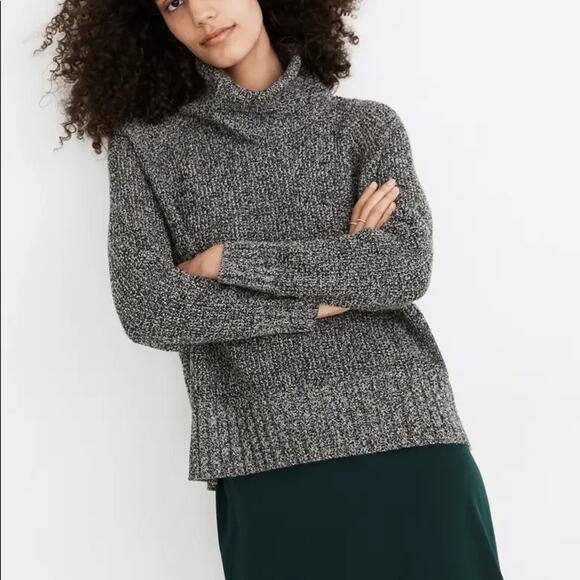 Madewell Eastbrook Turtleneck Cross-Back Sweater - Picture 1 of 7